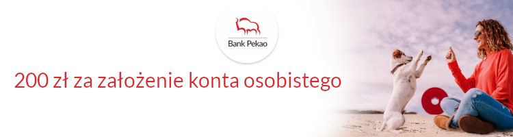 Promocja bankowa od banku Bank Pekao - 200 zł za założenie konta osobistego