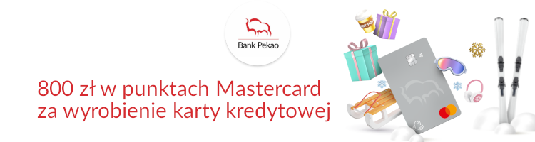 Promocja bankowa od banku Bank Pekao - 800 zł w punktach za wyrobienie karty kredytowej